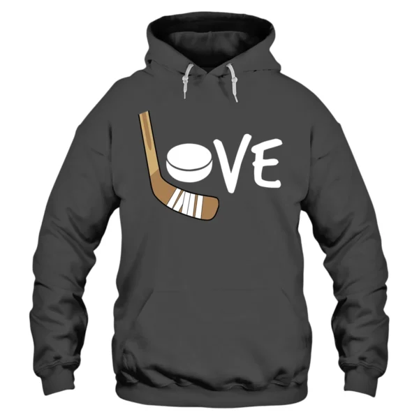 Love Hockey Hoodie - DarkGrey