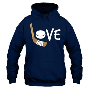 Love Hockey Hoodie - Navy