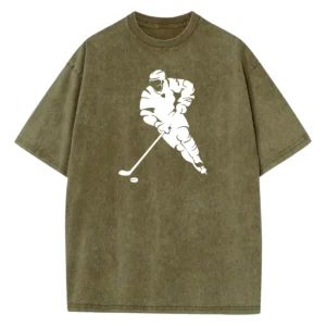 I Love Playing Hockey Washed Tshirts