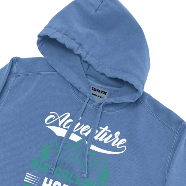 Adventure Is Calling Happy Camping Unisex Comfort Colors Hooded Sweatshirt