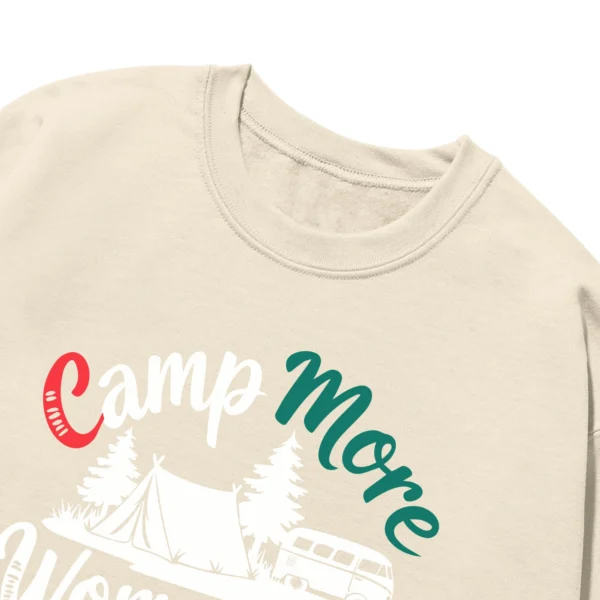 Camp More Worry Less Vintage Unisex Sweatshirt