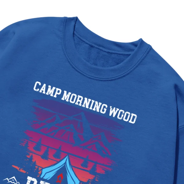 Camp Morning Wood Relax Pitch A Tent Vintage Unisex Sweatshirt