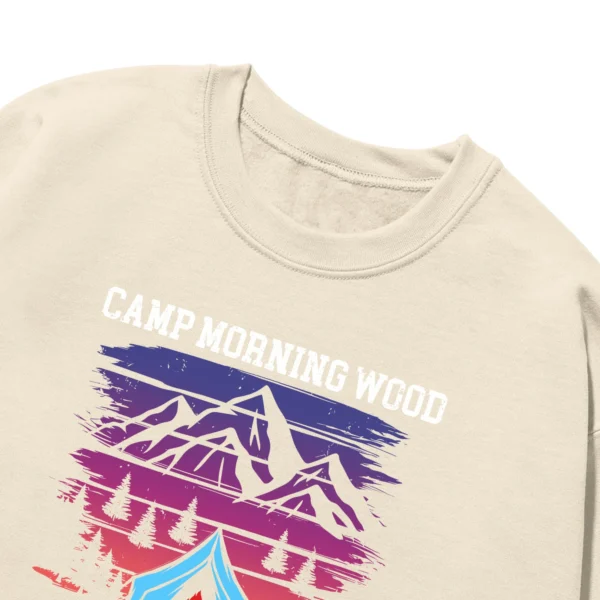 Camp Morning Wood Relax Pitch A Tent Vintage Unisex Sweatshirt