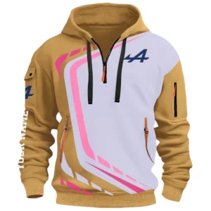 Endurance Car Lover Half Zip Hoodie, Casual Hoodie Multi Pocket TFSY26QZ3H035 – Khaki