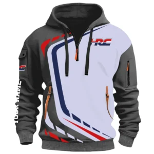 Motocross Half Zip Hoodie, Casual Hoodie Multi Pocket TFSY26QZ3H015 – Grey