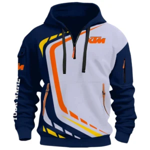 Vehicles Racer Half Zip Hoodie, Casual Hoodie Multi Pocket TFSY26QZ3H016 – Navy
