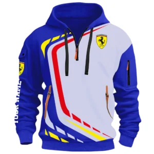 Performance Vehicle Race Half Zip Hoodie, Casual Hoodie Multi Pocket TFSY26QZ3H019 – Navy