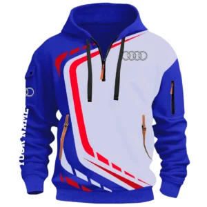 Vehicles Half Zip Hoodie, Casual Hoodie Multi Pocket TFSY26QZ3H043 – Navy