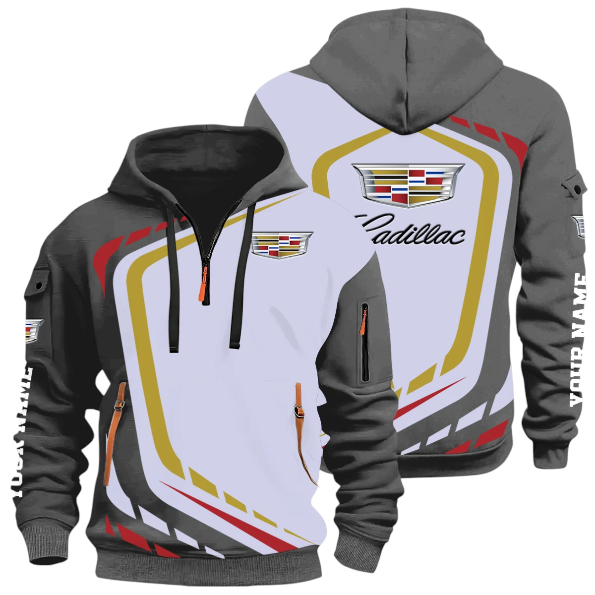 SUV Half Zip Hoodie, Casual Hoodie Multi Pocket TFSY26QZ3H003 – Grey SUV Half Zip Hoodie, Casual Hoodie Multi Pocket TFSY26QZ3H003 – Grey