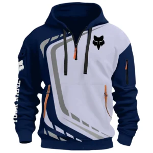 Classic Racer Half Zip Hoodie, Casual Hoodie Multi Pocket TFSY26QZ3H006 – Navy