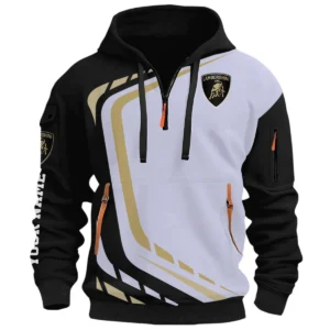 High Performance Car Half Zip Hoodie, Casual Hoodie Multi Pocket TFSY26QZ3H008 – Black