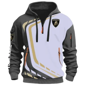 High Performance Car Half Zip Hoodie, Casual Hoodie Multi Pocket TFSY26QZ3H053 – Grey