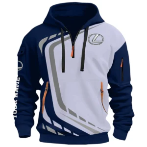 Sports Sedan Half Zip Hoodie, Casual Hoodie Multi Pocket TFSY26QZ3H009 – Navy