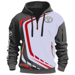 Recreational SUV Half Zip Hoodie, Casual Hoodie Multi Pocket TFSY26QZ3H012 – Grey
