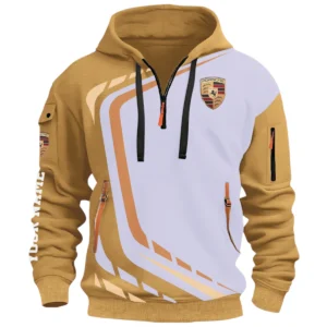 High-Performance Sports Cars Half Zip Hoodie, Casual Hoodie Multi Pocket TFSY26QZ3H029 – Khaki