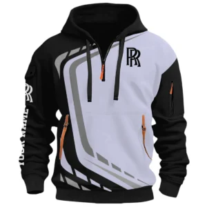 Sport Car Half Zip Hoodie, Casual Hoodie Multi Pocket TFSY26QZ3H030 – Black
