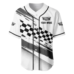 Powersports Vehicles Baseball Jersey, Lightweight Comfort Button Up TFSY63BJ3D004 – White