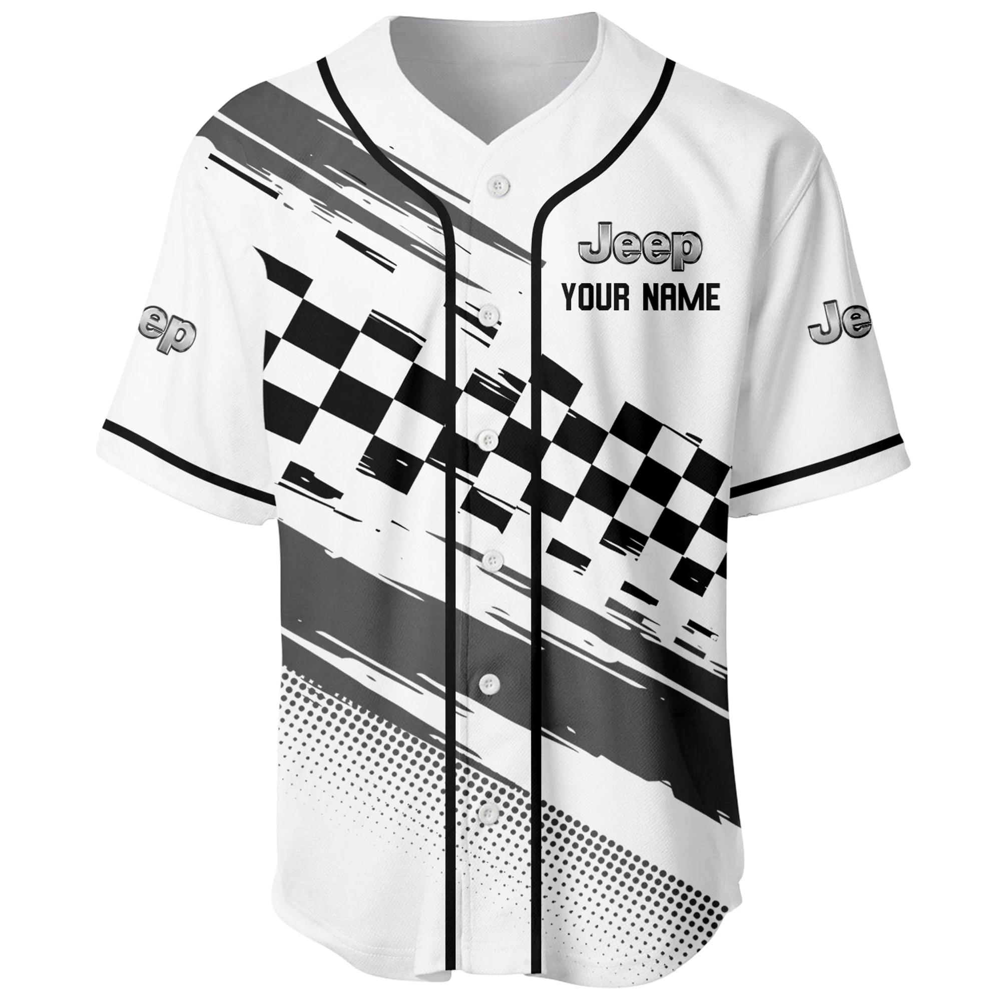 Off-Road Vehicle Baseball Jersey, Lightweight Comfort Button Up TFSY63BJ3D0013 – White Off-Road Vehicle Baseball Jersey, Lightweight Comfort Button Up TFSY63BJ3D0013 – White