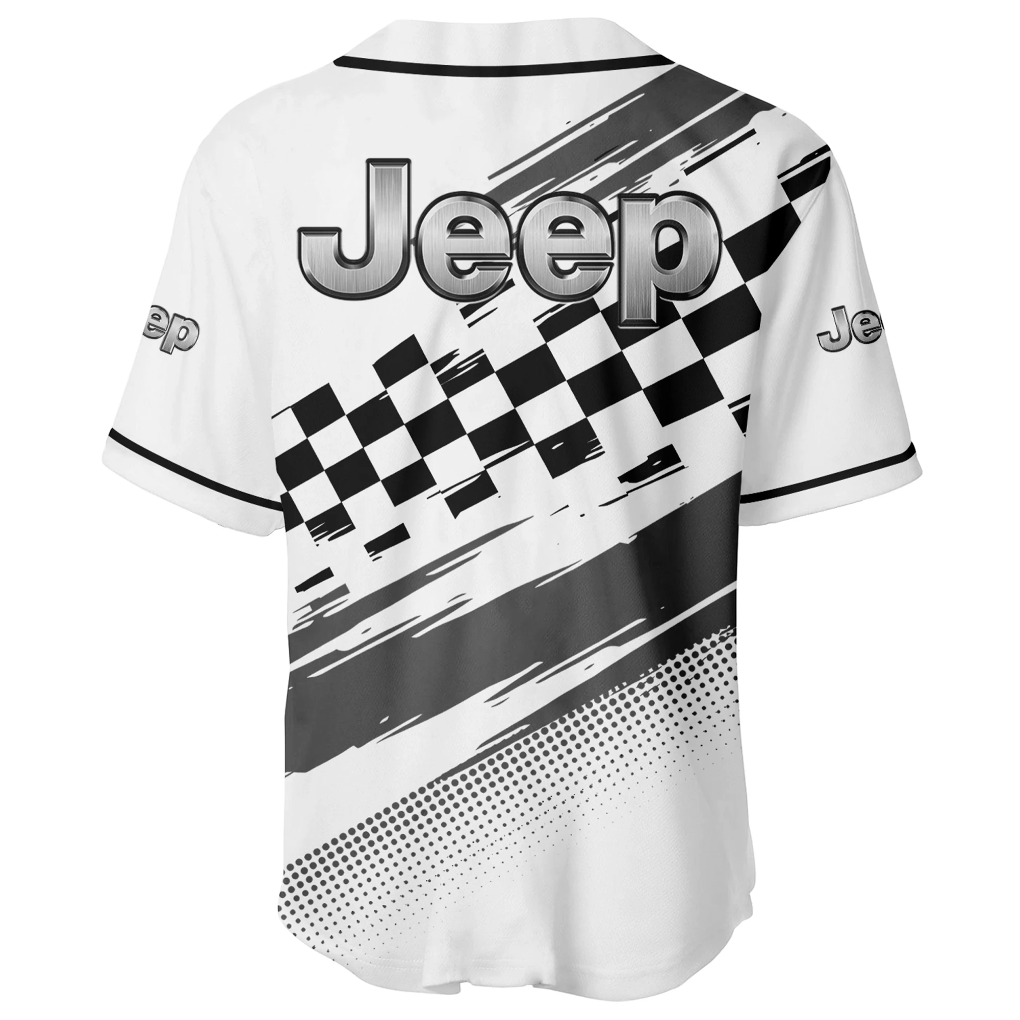 Off-Road Vehicle Baseball Jersey, Lightweight Comfort Button Up TFSY63BJ3D0013 – White Off-Road Vehicle Baseball Jersey, Lightweight Comfort Button Up TFSY63BJ3D0013 – White