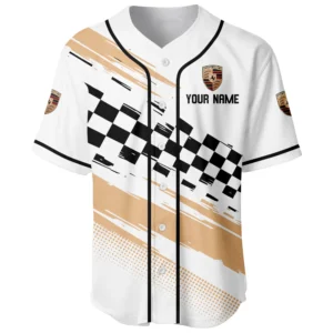 High-Performance Sports Cars Baseball Jersey, Lightweight Comfort Button Up TFSY63BJ3D015 – White