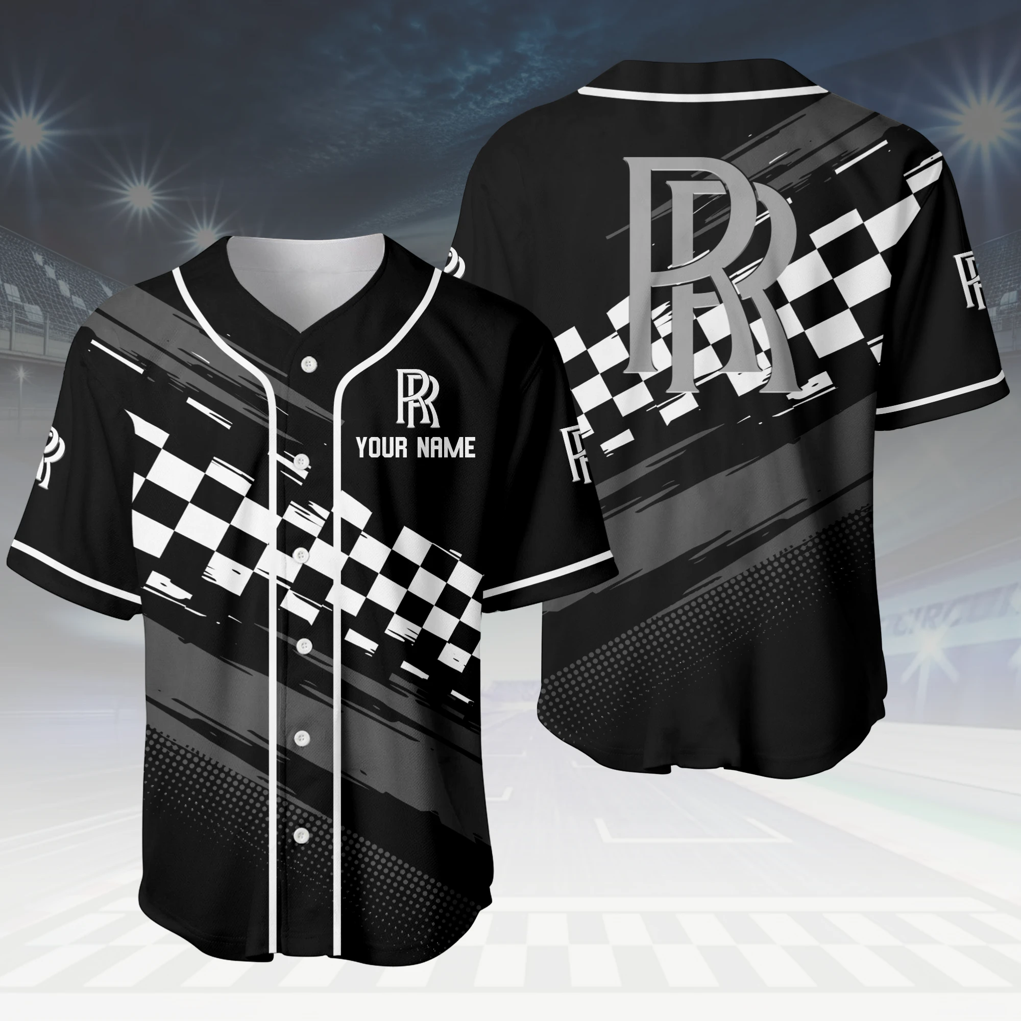 Sport Car Baseball Jersey, Lightweight Comfort Button Up TFSY63BJ3D016 – Black Sport Car Baseball Jersey, Lightweight Comfort Button Up TFSY63BJ3D016 – Black