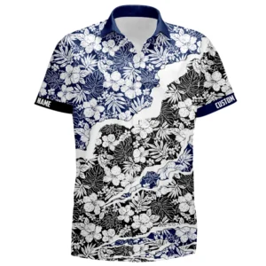 High-Performance Motor Hawaiian Shirt, Casual Shirt Button Up TFSY7HW036 – Navy Black