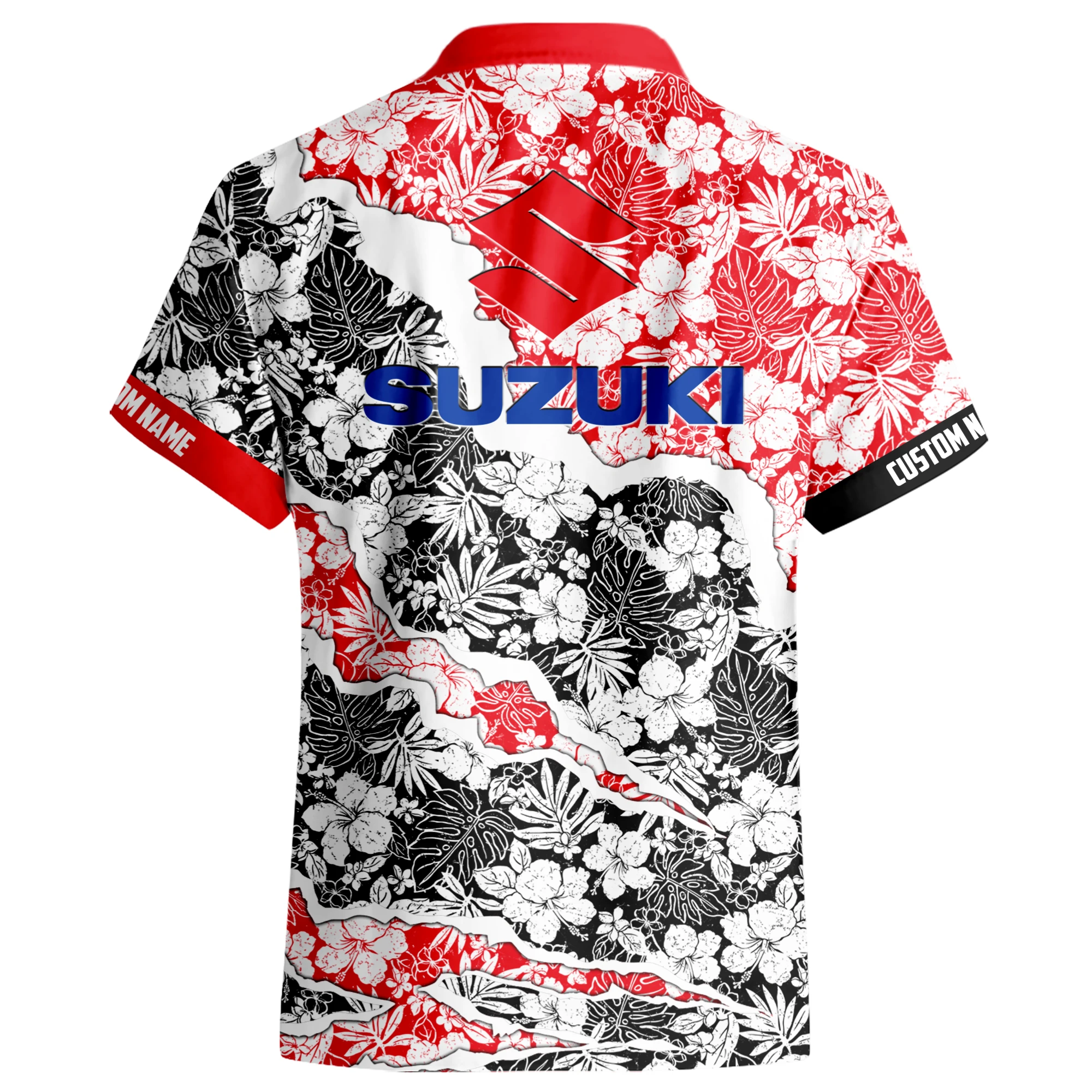 All-Terrain Vehicles Hawaiian Shirt Button Up Red-Black All-Terrain Vehicles Hawaiian Shirt Button Up Red-Black